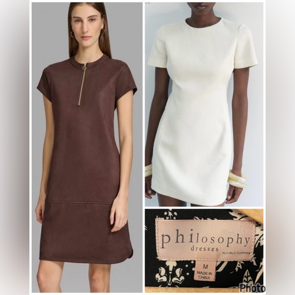 Damask Pattern Shift Dress - Picture 8 of 10